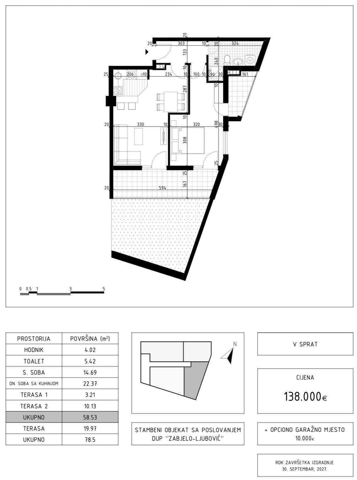 Продаж - Квартира Podgorica, Zabjelo