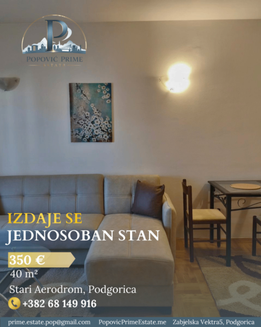 Izdavanje - Stan Podgorica, Stari Aerodrom