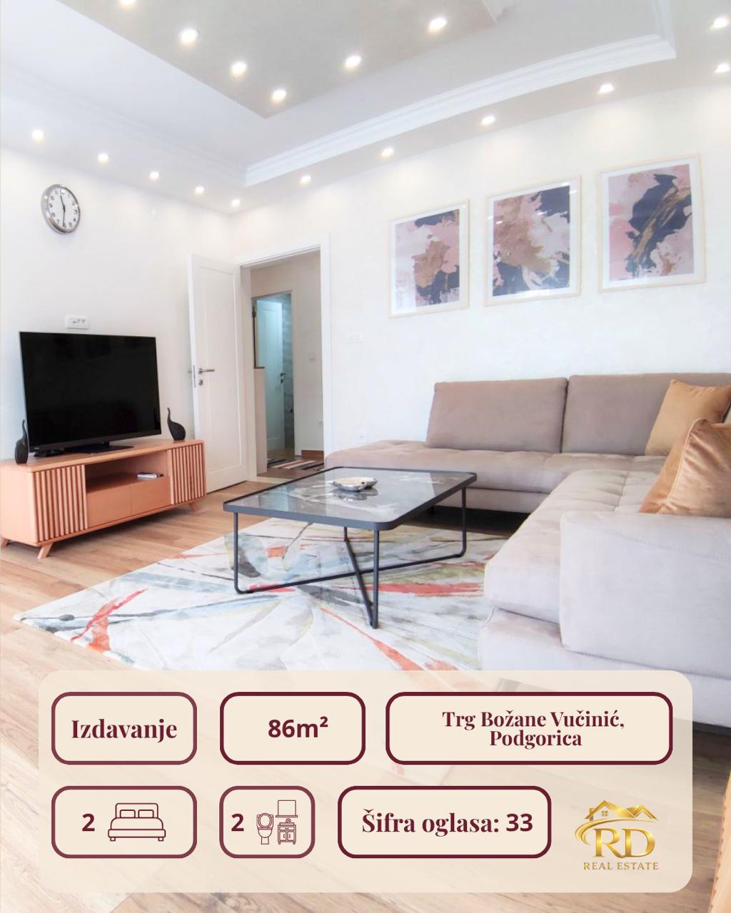 Izdavanje - Stan Podgorica, Centar