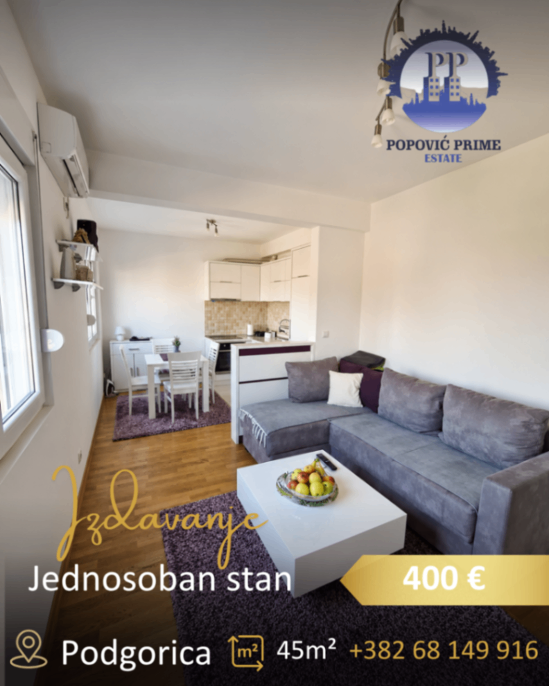 Izdavanje - Stan Podgorica, Stari Aerodrom