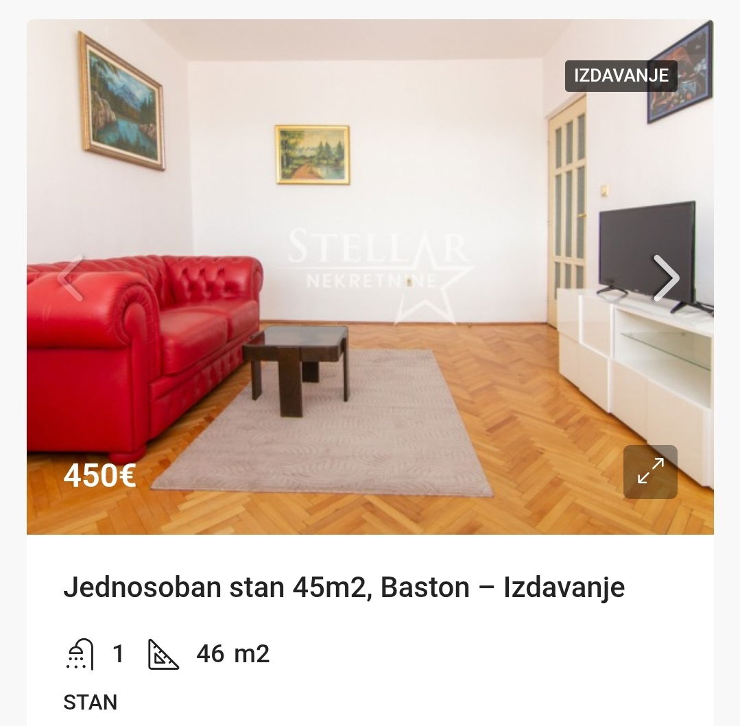 Izdavanje - Stan Podgorica, Baston