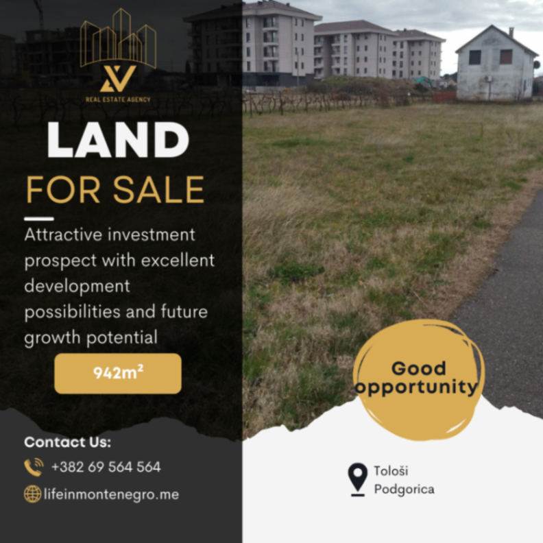 Продаж - Земля Podgorica, Tološi