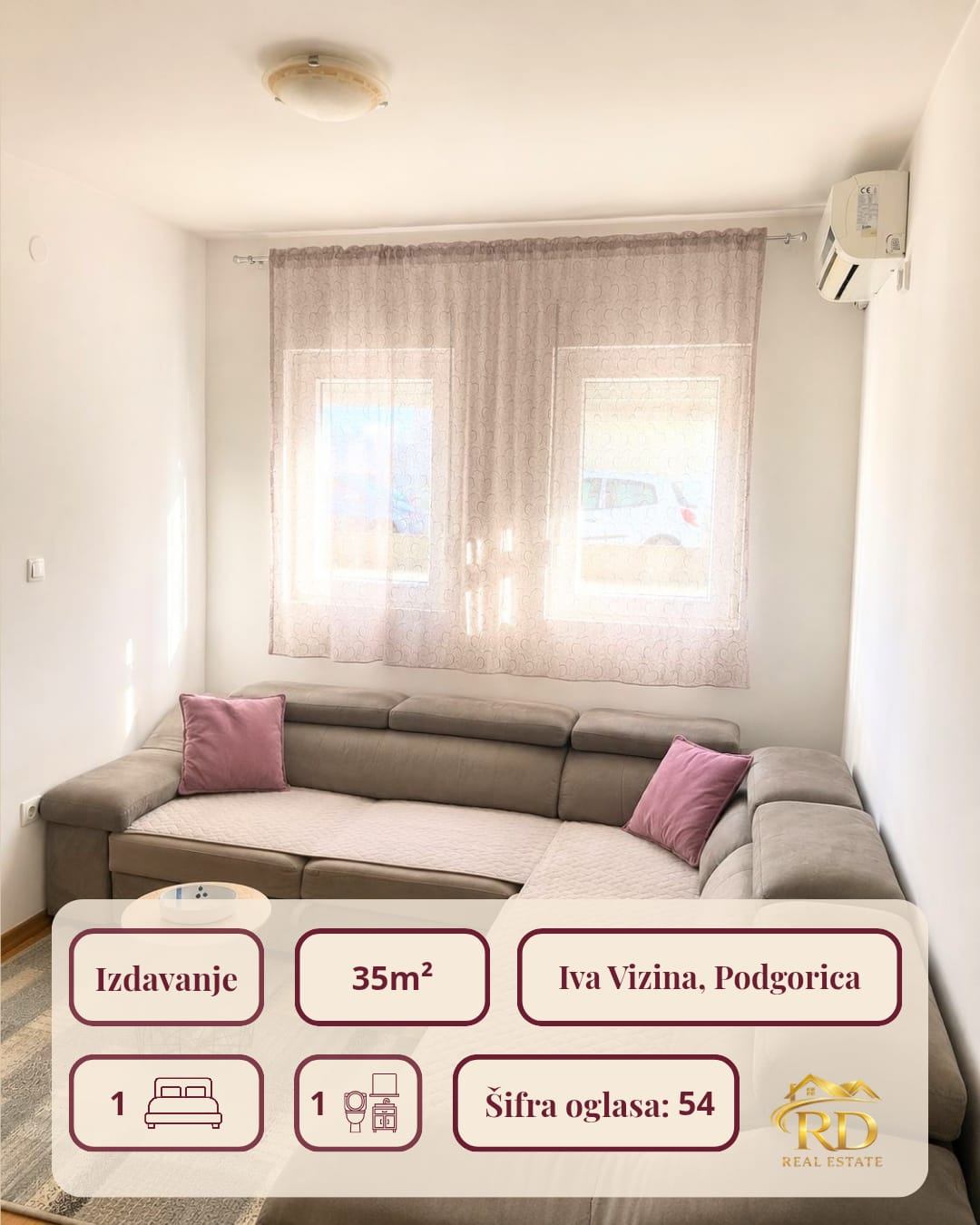 Оренда - Квартира Podgorica, Zabjelo