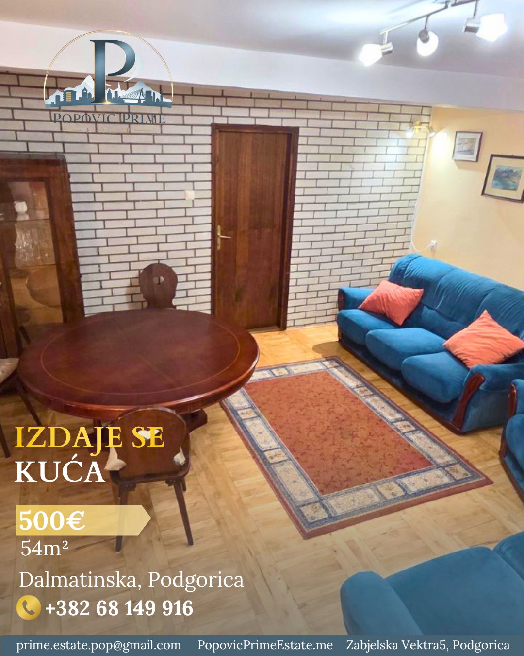 Izdavanje - Stan Podgorica, Dalmatinska ulica