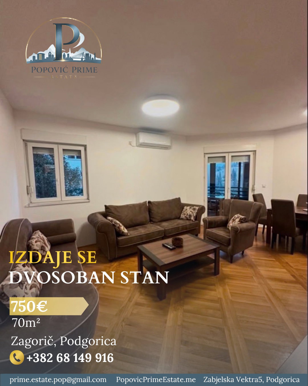 Izdavanje - Stan Podgorica, Preko Morače