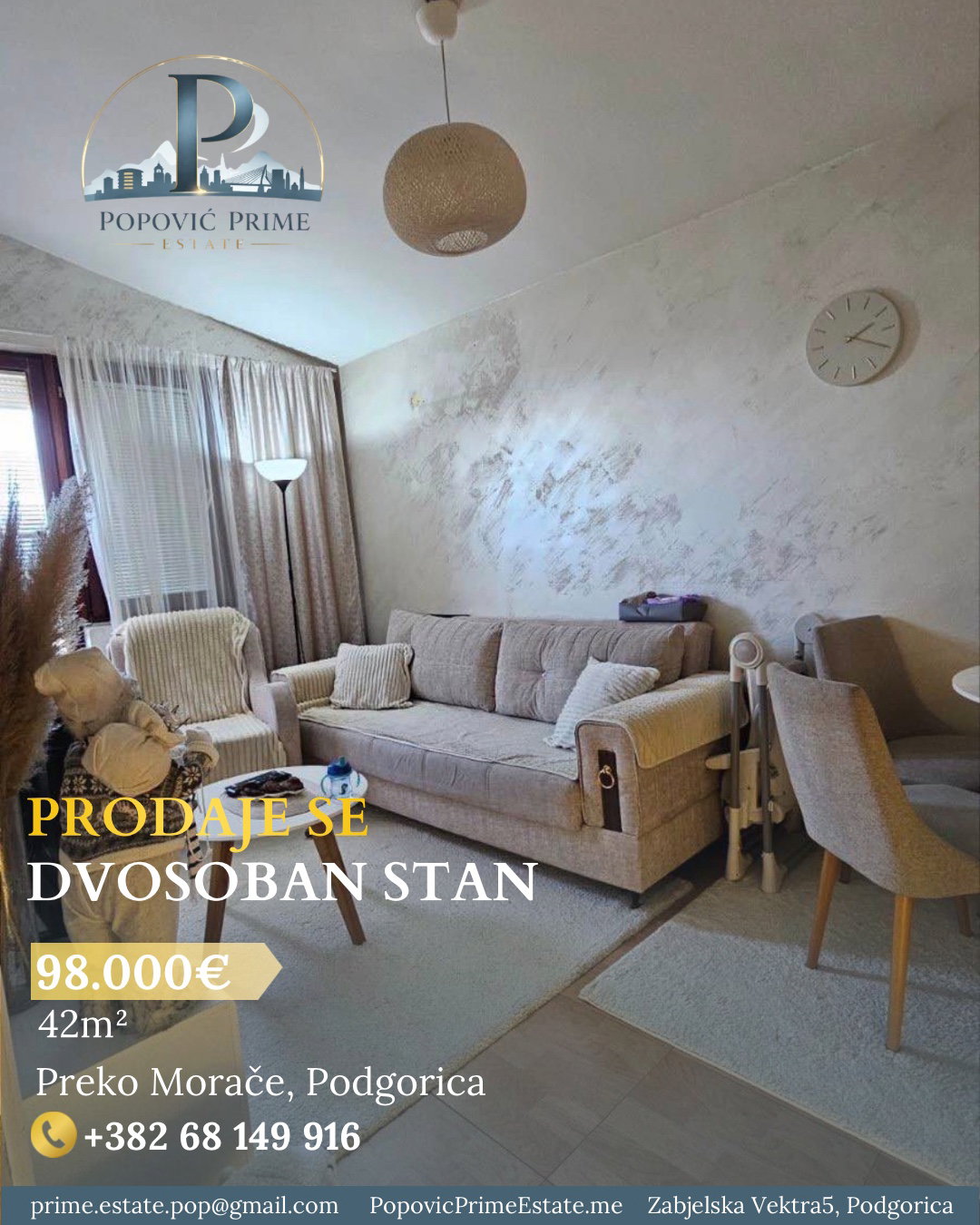 Sale - Apartment Podgorica, Preko Morače