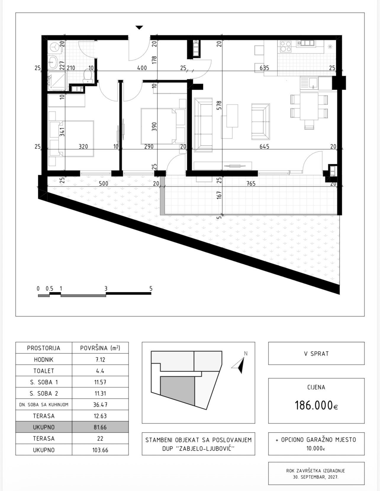 Продаж - Квартира Podgorica, Zabjelo