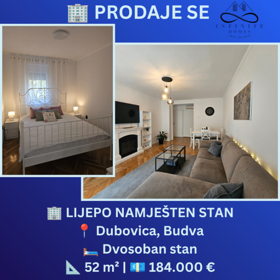 Prodaja - Stan Budva, Dubovica