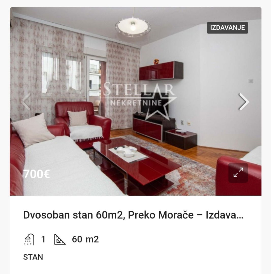 Rent - Apartment Podgorica, Preko Morače
