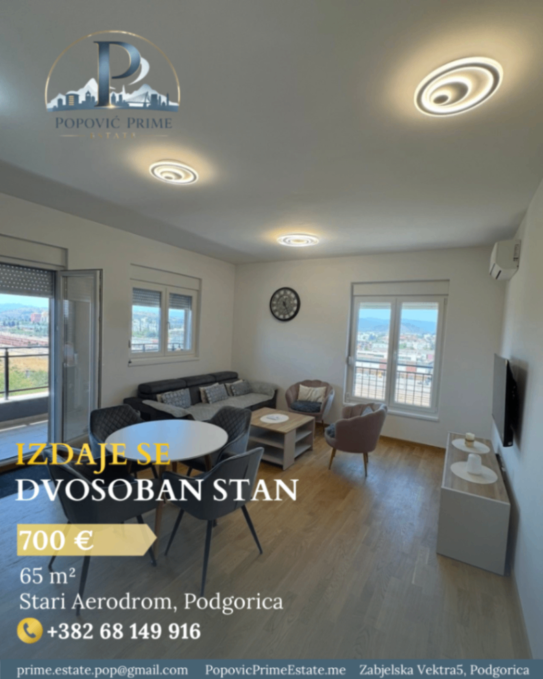 Izdavanje - Stan Podgorica, Stari Aerodrom