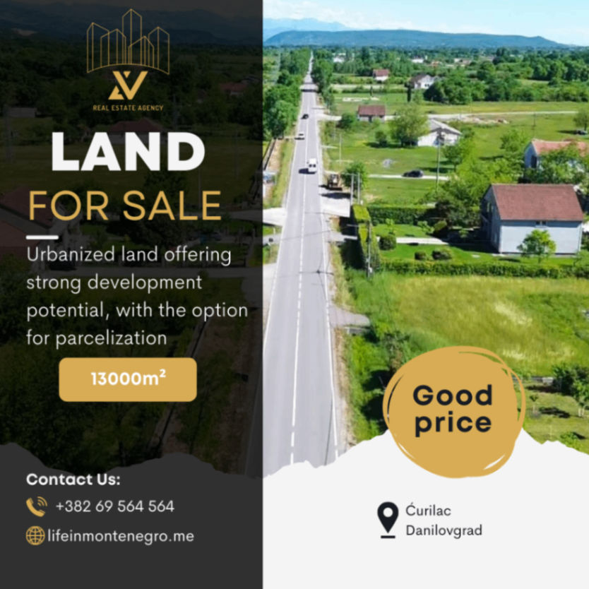 Sale - Land Danilovgrad, Ćurilac