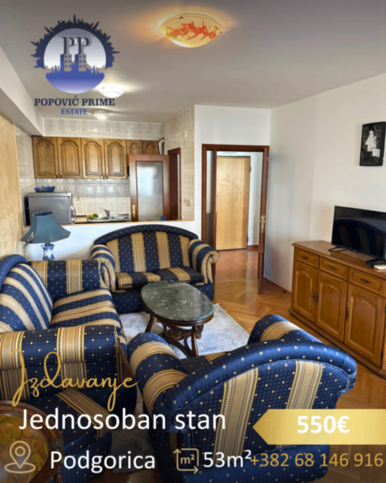 Оренда - Квартира Podgorica, Preko Morače