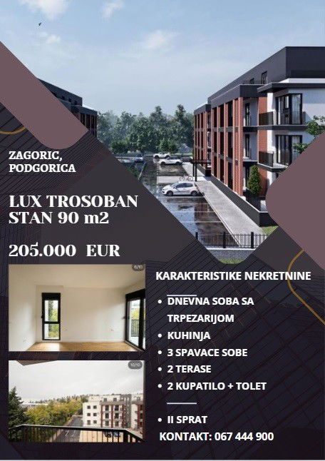 Продаж - Квартира Podgorica, Zagorič