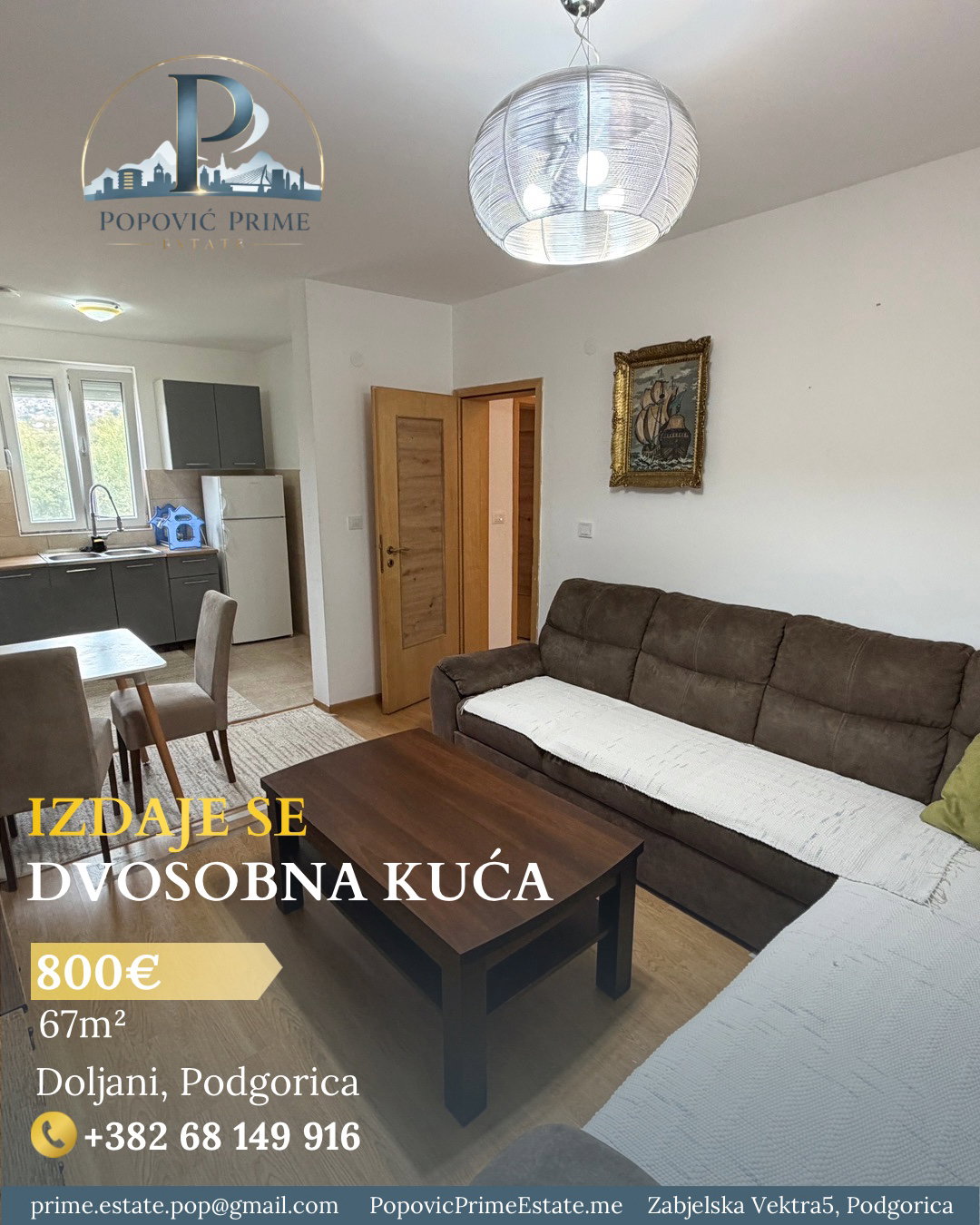 Izdavanje - Kuća Podgorica, Doljani