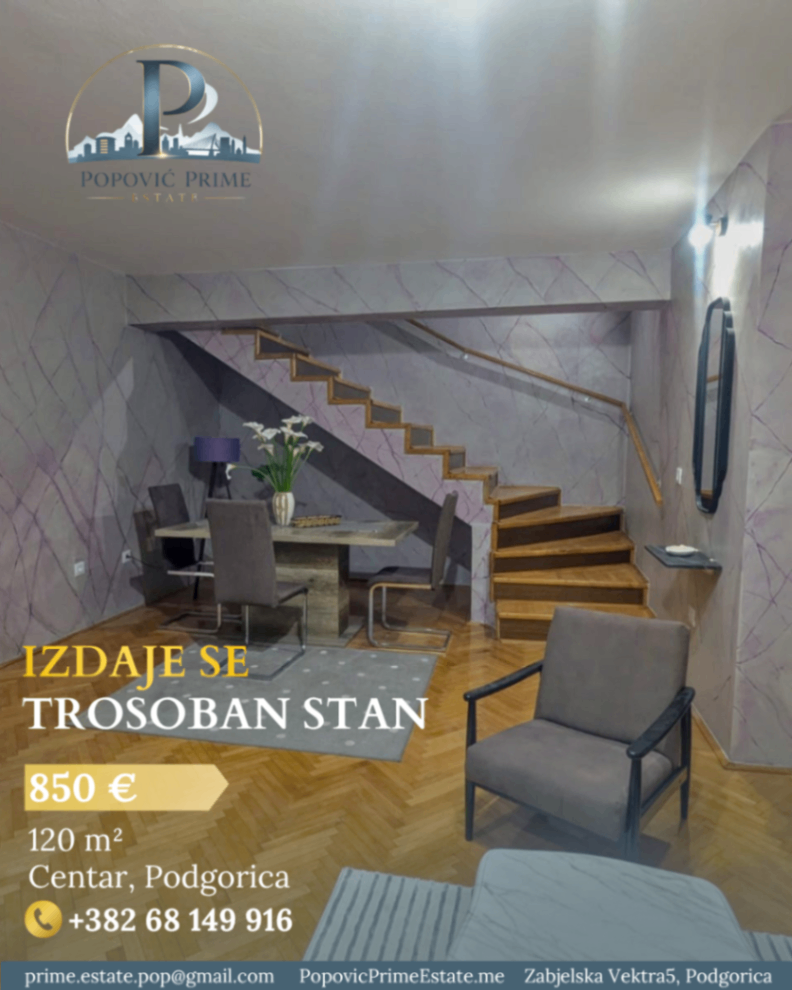 Izdavanje - Stan Podgorica, Zabjelo