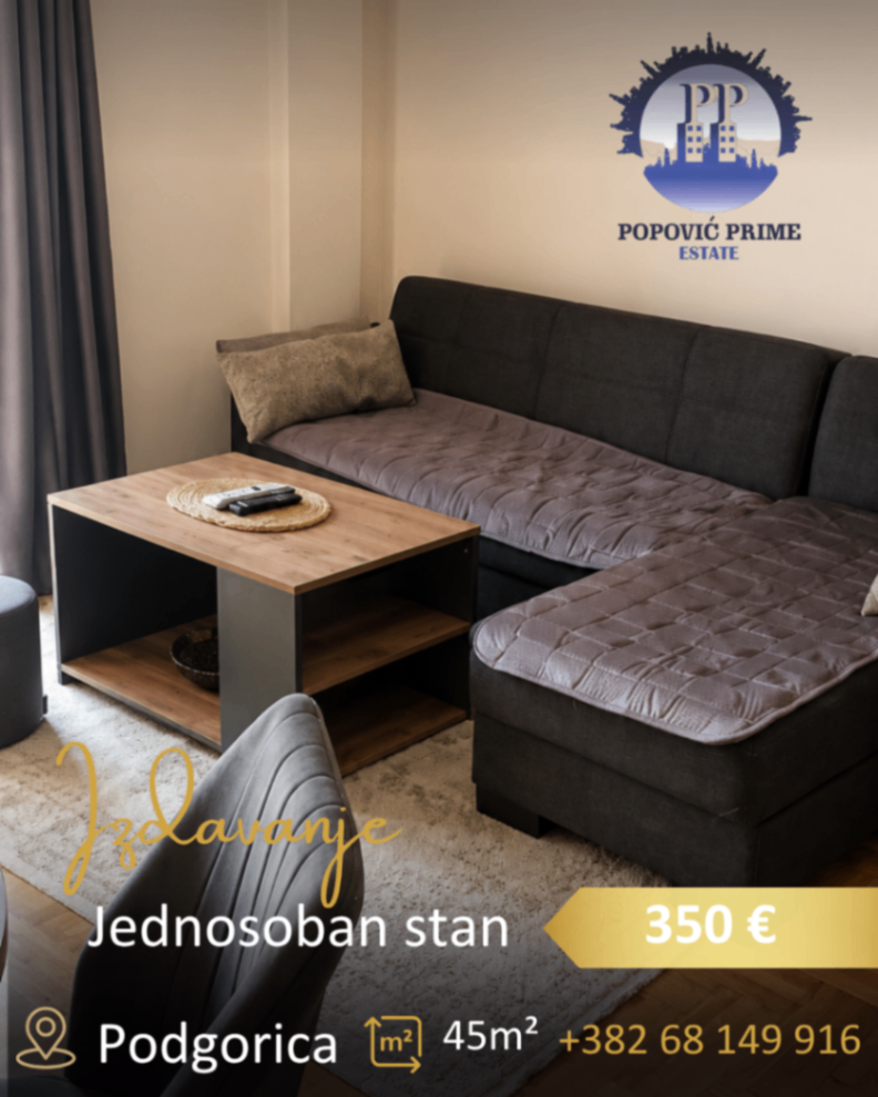 Izdavanje - Stan Podgorica, Zagorič