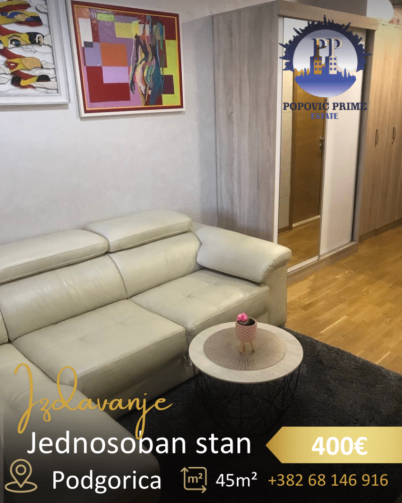 Izdavanje - Stan Podgorica, City Kvart